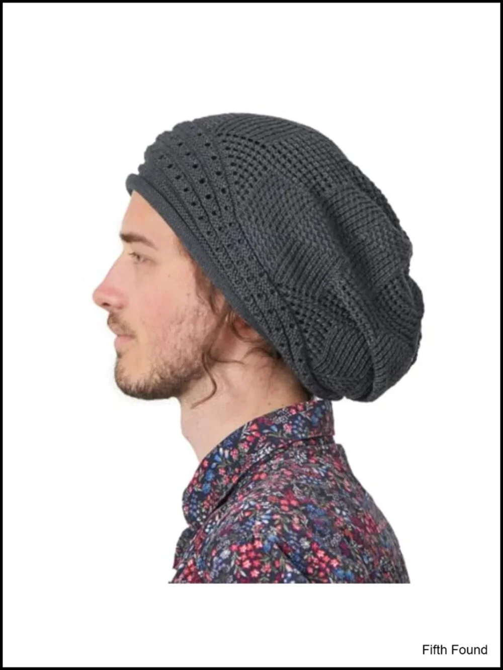 Oversized Slouchy Crochet Beanie for Women, Cotton Rasta Hat for Locs